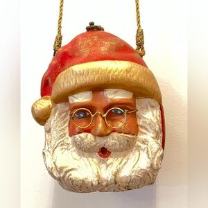 Vintage limited edition Timmy Woods Santa Claus handmade acacia wood purse